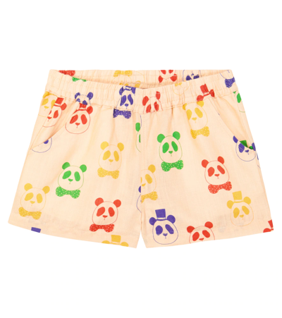 Mini Rodini Kids' Panda 印花迷你短裤 In Beige