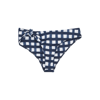 Jacquemus Le Maillot Vichy Check Bikini Bottoms In Navy