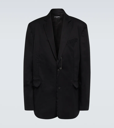 Balenciaga Oversized Shirt-jacket In Black