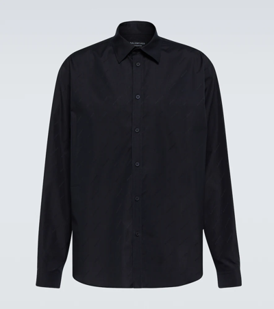 Balenciaga Cotton Shirt In Black