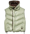 Moncler Genius Moncler Dingyun Zhang Green Reversible Down Zadena Vest In Brown Military