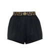 Versace Greca Border Swim Shorts In Nero