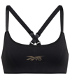 Victoria Beckham Logo-print Padded Stretch-jersey Sports Bra In Black