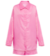The Frankie Shop Perla Shirt Jacket And Shorts Set In Hot Pink
