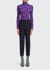 Prada Pinstripe Classic Wool Pants In F0008 Bleu