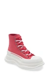 Alexander Mcqueen Tread Slick High Top Sneaker In Purple