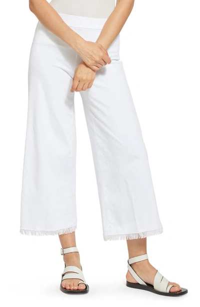 Lyssé Shiloh Denim Palazzo Trousers In White