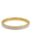 Adornia 14k Gold Plated White Enamel Band In White