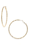 NORDSTROM TEXTURED HOOP EARRINGS