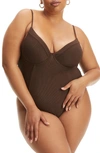 GOOD AMERICAN SHOW OFF UNDERWIRE ONE-PIECE SWIMSUIT