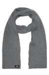 Ugg Ribbed Oversized Knit Scarf In Charcoal