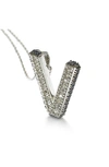 Suzy Levian Sterling Silver & Blue Sapphire Initial Pendant Necklace In Blue-v