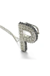 Suzy Levian Sterling Silver & Blue Sapphire Initial Pendant Necklace In Blue-p