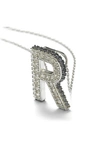 Suzy Levian Sterling Silver & Blue Sapphire Initial Pendant Necklace In Blue-r