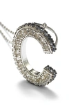 Suzy Levian Sterling Silver & Blue Sapphire Initial Pendant Necklace In Blue-c