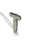 Suzy Levian Sterling Silver & Blue Sapphire Initial Pendant Necklace In Blue-t