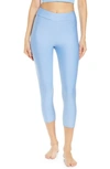 Alo Yoga Airlift High Waist Capri Leggings In Tile Blue