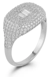 Glaze Jewelry Pavé Cz Cocktail Ring In Silver