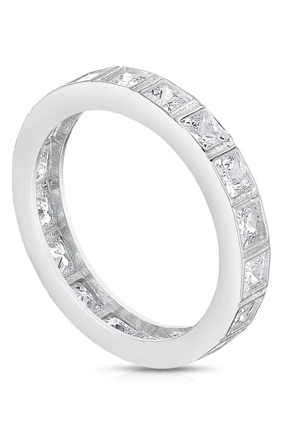 Glaze Jewelry Cz Ring Band In Silver
