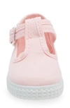Cienta Canvas T-strap Sneaker In Pink