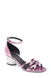 Ferragamo Mirrored 60mm Heel Sandals In Flamingo