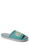 Dearfoams Men's Lennox Sweatshirt Camp Slide Slippers Men's Shoes In Green