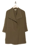 Max Studio Drape Collared Jacket In Army