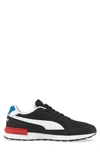 Puma Graviton Running Shoe In Black-white-mykonos Blue