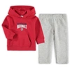 OUTERSTUFF INFANT RED/HEATHERED GRAY WASHINGTON NATIONALS FAN FLARE FLEECE HOODIE AND PANTS SET