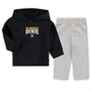 OUTERSTUFF INFANT NAVY/HEATHERED grey MILWAUKEE BREWERS FAN FLARE FLEECE HOODIE AND trousers SET