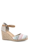 White Mountain Women's Mamba Espadrille Wedges Women's Shoes In Sage Multi