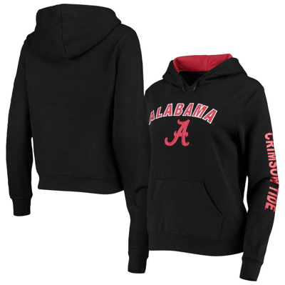 Colosseum Women's Black Alabama Crimson Tide Loud And Proud Pullover Hoodie