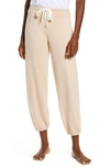 Eberjey Womens Spanish Villa Softest Sweats Tapered-leg Mid-rise Stretch-jersey Jogging Bottoms L In Peach