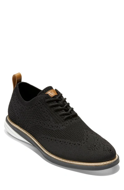 Cole Haan Grandevolution Stitchlite Oxford In Black Knit