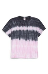 Re/done X Hanes The Classic Tee In Blossom Stripe Tie Dye