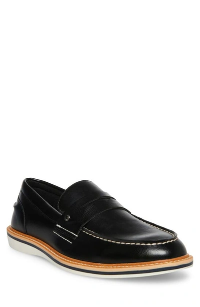 Madden Vexxed Penny Loafer In Black