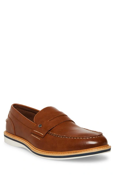 Madden Vexxed Penny Loafer In Cognac