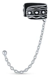 Bling Jewelry Boho Cartilage Ear Cuff With Chain In Silver-7