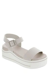 Mia Olita Vegan Suede Platform Sandal In Off Wht Br