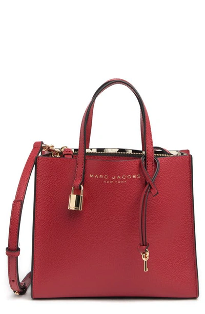 Marc Jacobs Mini Grind Coated Leather Tote In Savvy Red