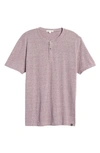 Threads 4 Thought Men's Baseline Organic Cotton-blend Short Sleeve Henley In Dark Plum