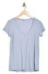 James Perse Deep V-neck T-shirt In Aura