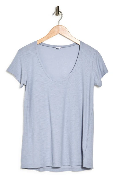 James Perse Deep V-neck T-shirt In Aura