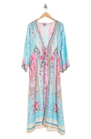 Ranee's Turquoise Kimono In Turquoise