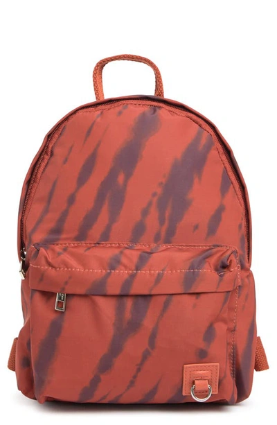 Madden Girl Printed Mid Backpack In Rust Tie Dye