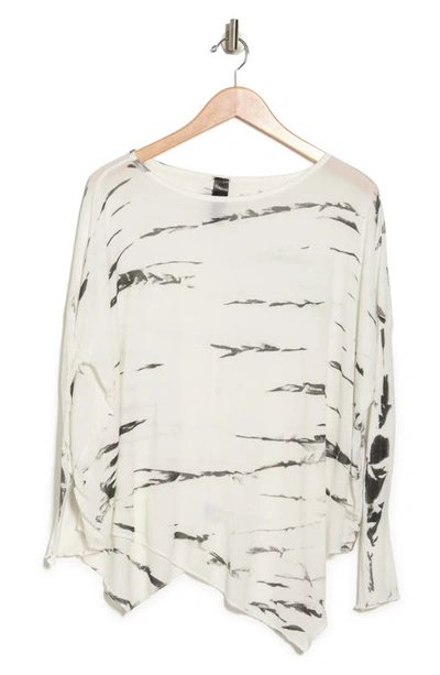 Go Couture Assymetrical Hem Dolman Sleeve Sweater In Camel Print 2