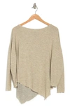 Go Couture Assymetrical Hem Dolman Sleeve Sweater In Camel Print 1