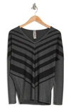 Go Couture Printed Boatneck Sweater In Black Dye 3