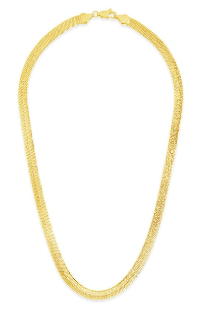 Sterling Forever Bronx 14k Yellow Gold Plated 16" Snake Chain Necklace