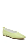 Franco Sarto Vana Womens Leather Slip On Ballet Flats In Pistachio Leather